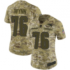 Women's Nike New England Patriots #76 Isaiah Wynn Limited Camo 2018 Salute to Service NFL Jersey