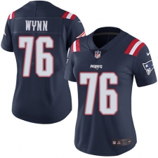 Women's Nike New England Patriots #76 Isaiah Wynn Limited Navy Blue Rush Vapor Untouchable NFL Jersey