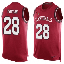 Men's Nike Arizona Cardinals #28 Jamar Taylor Limited Red Player Name & Number Tank Top NFL Jersey