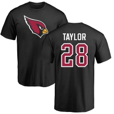 NFL Nike Arizona Cardinals #28 Jamar Taylor Black Name & Number Logo T-Shirt