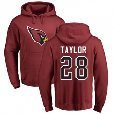 NFL Nike Arizona Cardinals #28 Jamar Taylor Maroon Name & Number Logo Pullover Hoodie