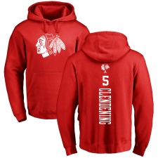 NHL Adidas Chicago Blackhawks #5 Adam Clendening Red One Color Backer Pullover Hoodie