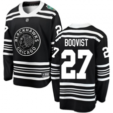 Men's Chicago Blackhawks #27 Adam Boqvist Black 2019 Winter Classic Fanatics Branded Breakaway NHL Jersey