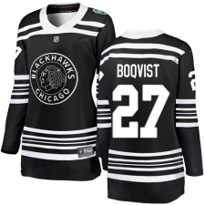 Women's Chicago Blackhawks #27 Adam Boqvist Black 2019 Winter Classic Fanatics Branded Breakaway NHL Jersey