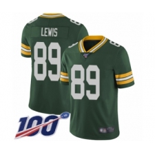 Men's Green Bay Packers #89 Marcedes Lewis Green Team Color Vapor Untouchable Limited Player 100th Season Football Jersey