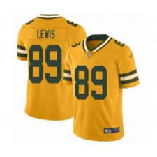 Men's Green Bay Packers #89 Marcedes Lewis Limited Gold Inverted Legend Football Jersey