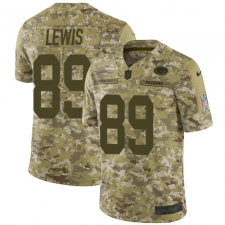 Men's Nike Green Bay Packers #89 Marcedes Lewis Limited Camo 2018 Salute to Service NFL Jersey