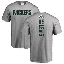 NFL Nike Green Bay Packers #89 Marcedes Lewis Ash Backer T-Shirt
