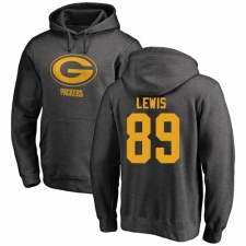 NFL Nike Green Bay Packers #89 Marcedes Lewis Ash One Color Pullover Hoodie