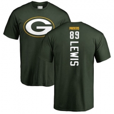 NFL Nike Green Bay Packers #89 Marcedes Lewis Green Backer T-Shirt