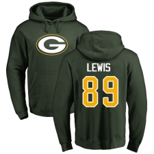 NFL Nike Green Bay Packers #89 Marcedes Lewis Green Name & Number Logo Pullover Hoodie