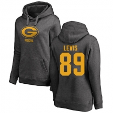 NFL Women's Nike Green Bay Packers #89 Marcedes Lewis Ash One Color Pullover Hoodie