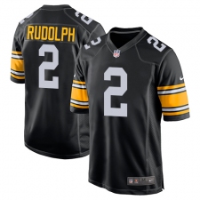 Men's Nike Pittsburgh Steelers #2 Mason Rudolph Game Black Alternate NFL Jersey