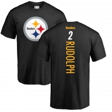 Nike Pittsburgh Steelers #2 Mason Rudolph Black Backer T-Shirt