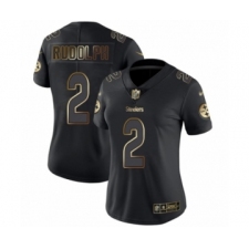 Women's Pittsburgh Steelers #2 Mason Rudolph Black Gold Vapor Untouchable Limited Player Football Jersey