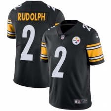 Youth Nike Pittsburgh Steelers #2 Mason Rudolph Black Team Color Vapor Untouchable Limited Player NFL Jersey