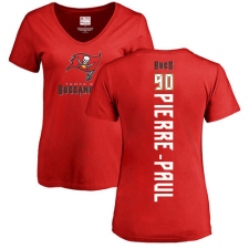 NFL Women's Nike Tampa Bay Buccaneers #90 Jason Pierre-Paul Red Backer T-Shirt