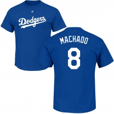 MLB Nike Los Angeles Dodgers #8 Manny Machado Royal Blue Name & Number T-Shirt
