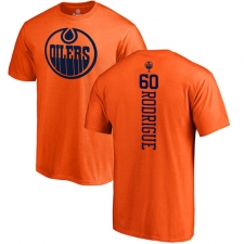 NHL Adidas Edmonton Oilers #60 Olivier Rodrigue Orange One Color Backer T-Shirt