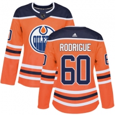 Women's Adidas Edmonton Oilers #60 Olivier Rodrigue Authentic Orange Home NHL Jersey