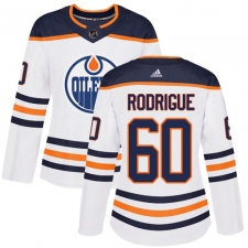 Women's Adidas Edmonton Oilers #60 Olivier Rodrigue Authentic White Away NHL Jersey