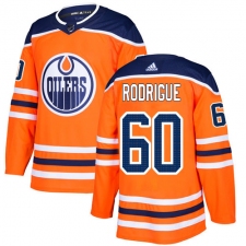 Youth Adidas Edmonton Oilers #60 Olivier Rodrigue Authentic Orange Home NHL Jersey