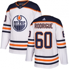 Youth Adidas Edmonton Oilers #60 Olivier Rodrigue Authentic White Away NHL Jersey