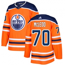 Men's Adidas Edmonton Oilers #70 Ryan McLeod Authentic Orange Home NHL Jersey