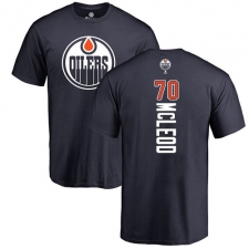 NHL Adidas Edmonton Oilers #70 Ryan McLeod Navy Blue Backer T-Shirt