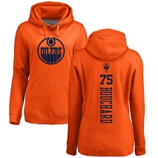 NHL Women's Adidas Edmonton Oilers #75 Evan Bouchard Orange One Color Backer Pullover Hoodie