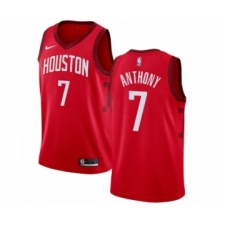 Women's Nike Houston Rockets #7 Carmelo Anthony Red Swingman Jersey - Earned Edition
