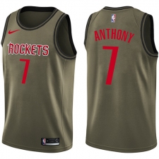Youth Nike Houston Rockets #7 Carmelo Anthony Swingman Green Salute to Service NBA Jersey