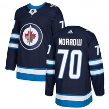 Youth Adidas Winnipeg Jets #70 Joe Morrow Premier Navy Blue Home NHL Jersey
