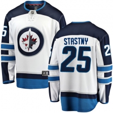 Men's Winnipeg Jets #25 Paul Stastny Fanatics Branded White Away Breakaway NHL Jersey