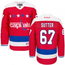Women's Reebok Washington Capitals #67 Riley Sutter Authentic Red Third NHL Jersey