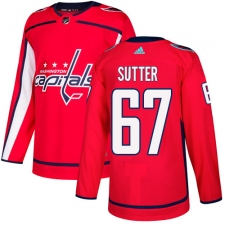 Youth Adidas Washington Capitals #67 Riley Sutter Premier Red Home NHL Jersey