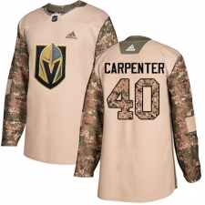 Men's Adidas Vegas Golden Knights #40 Ryan Carpenter Authentic Camo Veterans Day Practice NHL Jersey