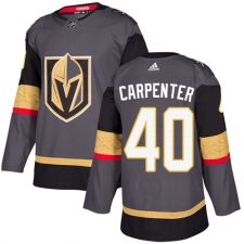 Men's Adidas Vegas Golden Knights #40 Ryan Carpenter Authentic Gray Home NHL Jersey