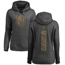 NHL Women's Adidas Vegas Golden Knights #40 Ryan Carpenter Charcoal One Color Backer Pullover Hoodie