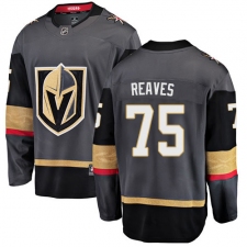 Youth Vegas Golden Knights #75 Ryan Reaves Authentic Black Home Fanatics Branded Breakaway NHL Jersey