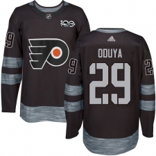 Men's Adidas Philadelphia Flyers #29 Johnny Oduya Authentic Black 1917-2017 100th Anniversary NHL Jersey