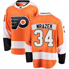 Youth Philadelphia Flyers #34 Petr Mrazek Fanatics Branded Orange Home Breakaway NHL Jersey