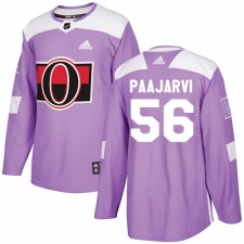 Men's Adidas Ottawa Senators #56 Magnus Paajarvi Authentic Purple Fights Cancer Practice NHL Jersey