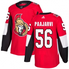Men's Adidas Ottawa Senators #56 Magnus Paajarvi Authentic Red Home NHL Jersey