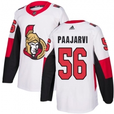 Men's Adidas Ottawa Senators #56 Magnus Paajarvi Authentic White Away NHL Jersey