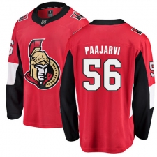 Men's Ottawa Senators #56 Magnus Paajarvi Fanatics Branded Red Home Breakaway NHL Jersey