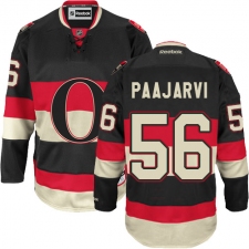 Men's Reebok Ottawa Senators #56 Magnus Paajarvi Authentic Black Third NHL Jersey
