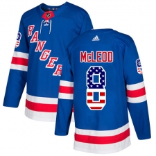Youth Adidas New York Rangers #8 Cody McLeod Authentic Royal Blue USA Flag Fashion NHL Jersey