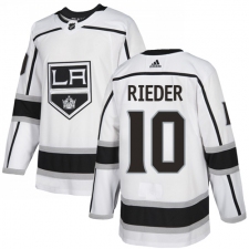 Youth Adidas Los Angeles Kings #10 Tobias Rieder Authentic White Away NHL Jersey