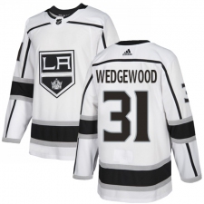 Youth Adidas Los Angeles Kings #31 Scott Wedgewood Authentic White Away NHL Jersey
